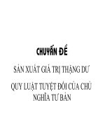 BÀI GIẢNG điện tử KINH tế CHÍNH TRỊ   sản XUẤT GIÁ TRỊ THẶNG dư   QUY LUẬT TUYỆT đối của CHỦ NGHĨA tư bản