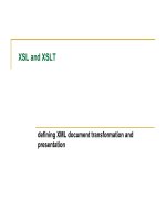 Slide Tiếng Anh  Tìm hiểu về XML và XSLT (Có file bài tập và bài tập mẫu đính kèm)