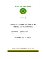 Sinh kế của hộ nông dân di cư tự do trên địa bàn tỉnh Đăk Nông (tt)