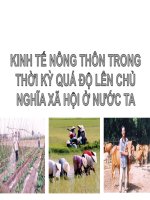 BÀI GIẢNG điện tử KINH tế CHÍNH TRỊ   KINH tế NÔNG TRONG THỜI kỳ QUÁ độ lên CHỦ NGHĨA xã hội