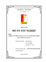 NGHIÊN cứu THIẾT kế PHẦN CỨNG và lập TRÌNH điều KHIỂN CHO CAMERA tốc độ CAO