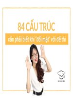 84 cấu TRÚC TIẾNG ANH KHI đối mặt với đề THI