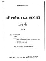 BÀI KIỂM TRA học kỳ lớp 4 tập 2 – HUỲNH tấn PHƯƠNG 