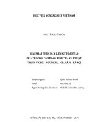 giải pháp thúc đẩy liên kết đào tạo của trường cao đẳng kinh tế - kỹ thuật trung ương - dương xá - gia lâm - hà nội