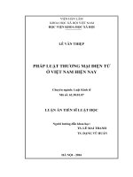 LA pháp luật thương mại điện tử ở việt nam hiện nay