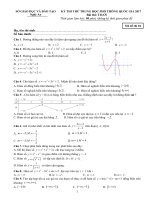 De thi thu THPT toan co dap an 