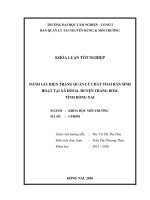 ĐÁNH GIÁ HIỆN TRẠNG QUẢN LÝ CHẤT THẢI RẮN SINH HOẠT TẠI XÃ ĐỒI 61, HUYỆN TRẢNG BOM, TỈNH ĐỒNG NAI
