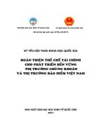 hoàn thiện thể chế tài chính cho phát triển bền vững thị trường chứng khoán và thị trường bảo hiểm việt nam