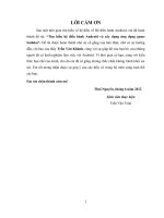 Tìm hiểu hệ điều hành android và xây dựng ứng dụng game sudoku 