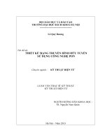 THIẾT kế MẠNG TRUYỀN HÌNH hữu TUYẾN sử DỤNG CÔNG NGHỆ PON