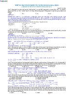 Những bài toán khó và cách giải hay  hóa học