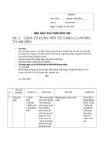 BÁO cáo THỰC HÀNH hóa học 1