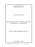 Phong cách nghệ thuật văn xuôi Lý Biên Cương (Qua truyện vừa và tiểu thuyết)