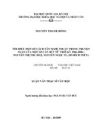 Tìm hiểu một số cách tân nghệ thuật trong truyện ngắn của một số cây bút nữ thời kỳ 1986 2006 (nguyễn thị thu huệ, nguyễn ngọc tư, đỗ bích thúy) 