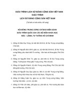 GIÁO TRÌNH LỊCH sử ĐẢNG CỘNG sản VIỆT NAM GIÁO TRÌNH LỊCH sử ĐẢNG CỘNG sản VIỆT NAM(Tái bản có sửa chữa, bổ sung) 