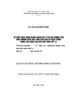 TỔ CHỨC HOẠT ĐỘNG NGOẠI KHOÁ vật lí về lực HƯỚNG tâm THEO HƯỚNG PHÁT HUY TÍNH TÍCH cực và PHÁT TRIỂN NĂNG lực SÁNG tạo 