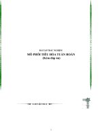 Trắc nghiệm mô phôi tiêu hóa, tuần hoàn, thần kinh, hô hấp hay