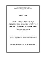 QUẢN lý HOẠT ĐỘNG tự học ở TRƯỜNG TRUNG học cơ sở dân tộc nội TRÚ cấp HUYỆN, TỈNH đăk NÔNG 