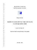 ĐỘ bền của dầm LIÊN tục CHỊU uốn NGANG và uốn dọc ĐỒNG THỜI 