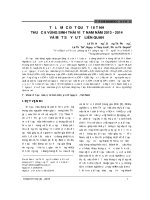 Tỉ lệ mắc bệnh đột quỵ tại 8 tỉnh thuộc 8 vùng sinh thái Việt Nam 20132014 và các yếu tố liên quan