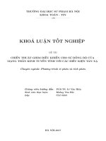 CHIẾN THUẬT GHIM điều KHIỂN CHO sự ĐỒNG bộ của MẠNG THẦN KINH TUYẾN TÍNH với các điều KIỆN tán xạ 
