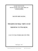 Tìm kiếm âm nhạc trên cơ sở nội dung và ứng dụng