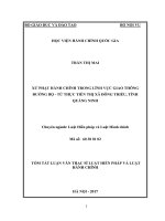 Xử phạt hành chính trong lĩnh vực giao thông đường bộ – từ thực tiễn thị xã đông triều, tỉnh quảng ninh (tt)