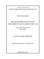 Một số giải pháp chủ yếu nhằm phát triển du lịch tàu biển ở Việt Nam