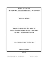 Nghiên cứu giải pháp an toàn thông tin bảo vệ cổng thông tin điện tử một cửa cấp huyện ứng dụng cài đặt tại tỉnh Nam Định