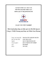 Một số giải pháp nâng cao hiệu quả xúc tiến hỗn hợp tại công ty TNHH thương mại dược mỹ phẩm nam phương 