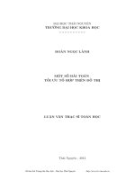 Một số bài toán tối ưu tổ hợp trên đồ thị