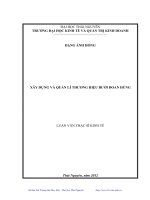 Xây dựng và quản lý thương hiệu bưởi Đoan Hùng