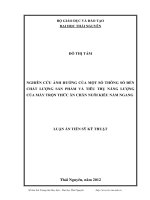Nghiên cứu ảnh hưởng của một số thông số đến chất lượng sản phẩm và tiêu thụ năng lượng của máy trộn thức ăn chăn nuôi kiểu nằm ngang