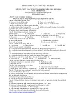 Đề  đa HSG sinh 8 phù ninh 2015 2016 