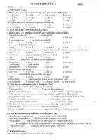 Đề thi Tiếng Anh vào lớp 10.