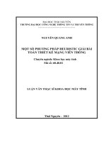 Một số phương pháp Heuristic giải bài toán thiết kế mạng viễn thông