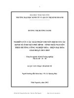 Nghiên cứu các giải pháp chuyển dịch cơ cấu kinh tế ở huyện Phú Bình - tỉnh Thái Nguyên theo hướng công nghiệp hóa, hiện đại hóa giai đoạn 2011-2015