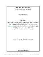 Phối hợp các phương pháp và phương tiện dạy học khi dạy các kiến thức về dao động (vật lý 12) theo hướng phát huy tính tích cực, sáng tạo của học sinh miền núi