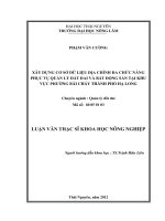 Xây dựng cơ sở dữ liệu địa chính đa chức năng phục vụ quản lý đất đai và bất động sản tại khu vực phường Bãi Cháy thành phố Hạ Long