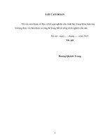 Điều tra thành phần sâu hại ngô  nghiên cứu đặc điểm sinh học, sinh thái học của sâu xanh helicoverpa armigera hubner và biện pháp phòng chống  vụ hè thu 2015 tại gia lâm 