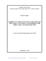Nghiên cứu một số kỹ thuật khai phá dữ liệu Web và ứng dụng vào website giới thiệu việc làm cho sinh viên