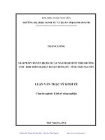 Giải pháp chuyển dịch cơ cấu ngành kinh tế theo hướng công nghiệp hóa, hiện đại hóa trên địa bàn huyện Đồng Hỷ, tỉnh Thái Nguyên