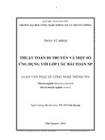 Thuật toán di truyền và một số ứng dụng với lớp các bài toán NP