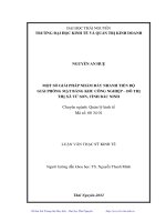 Một số giải pháp nhằm đầy nhanh tiến độ giải phóng mặt bằng khu công nghiệp, đô thị thị xã Từ Sơn, tỉnh Bắc Ninh