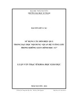 Sử dụng câu hỏi hiệu quả trong dạy học nội dung