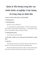 Quản lý tiền lương trong khu vực hành chính, sự nghiệp và lực lượng vũ trang công an nhân dân