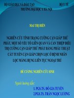 NGHIÊN cứu TÌNH TRẠNG CƯỜNG cận GIÁP THỨ PHÁT, một số yếu tố LIÊN QUAN và CAN THIỆP điều TRỊ CƯỜNG cận GIÁP THỨ PHÁT BẰNG PHẪU THUẬT cắt TUYẾN cận GIÁP CHỌN lọc ở BỆNH NHÂN lọc MÀNG BỤNG LIÊN tục NGOẠI TRÚ 