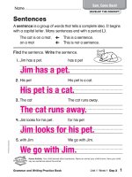 Grammar and writing practice book   grade 1   TM 170p 