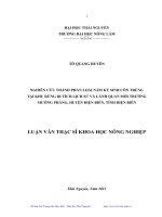 Nghiên cứu thành phân loài nấm ký sinh côn trùng tại khu rừng di tích lịch sử và cảnh quan môi trường Mường Phăng, huyện Điện Biên, tỉnh Điện Biên