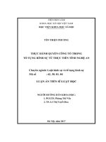 Thực hành quyền công tố trong tố tụng hình sự từ thực tiễn tỉnh Nghệ An (LA tiến sĩ)